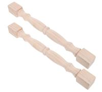 TOKIDNY 2 Piezas Columna de Balaustre de Madera Europea para Barandilla de Porche Soporte Estable y Acabado Liso sin Terminar Adecuado para Renovaciones de Escaleras