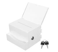 TOKIDNY Caja de Donación con Cerradura Transparente de Acrílico Urna Multifuncional para Eventos y Oficina Alta Capacidad para Votos Tarjetas y Donativos Diseño Moderno y Seguro