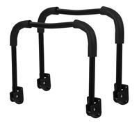 TOKIDNY Patas de Escritorio Plegables en Forma de U, Soporte Estable de Hierro Negro con Base Antideslizante, Ideales para mesas pequeñas y Muebles auxiliares, Pack de 2 Piezas