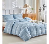Tokokimo Set Copripiumino Matrimoniale 240x220 cm con 2 Fedine 50x80 cm - Motivo a Bohemio - Biancheria da letto 220x240 cm - Copripiumino con Zip