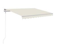 Toldo Automático Con Led Sensor De Viento Color Crema 300x250cm Vidaxl