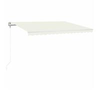 Toldo Automático Con Led Sensor De Viento Crema 400x300 Cm Vidaxl