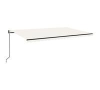 Toldo Automático Con Led Sensor De Viento Crema 500x350 Cm Vidaxl