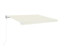 Toldo Automático Con Led Y Sensor De Viento Crema 400x350 Cm Vidaxl