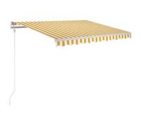 Toldo Automático Led Sensor De Viento Amarillo Blanco 300x250cm Vidaxl