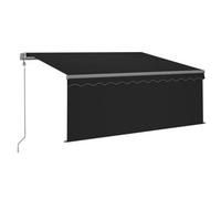 Toldo Automático Persiana Led Sensor Viento Antracita 3x2,5m Vidaxl