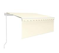 Toldo Automático Persiana Led Sensor Viento Crema 3,5x2,5 M Vidaxl
