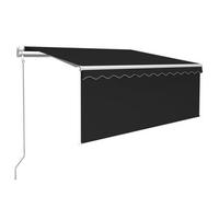 Toldo Automático Persiana, Led Y Sensor Viento Antracita 3x2,5m Vidaxl