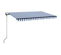 vidaXL Toldo automático retráctil azul y blanco 400x350 cm