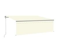 Toldo Automático Retráctil Con Persiana Color Crema 4x3 M Vidaxl
