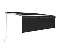 Toldo Automático Retráctil Con Persiana Gris Antracita 4x3 M Vidaxl