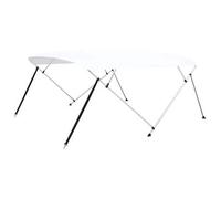 vidaXL Toldo Bimini de 4 Arcos Marino 243x(230-244)X137 cm Embarcación Color Azul, Blanco, Antracita y mas