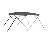 vidaXL Toldo Bimini techo embarcación 4 arcos 243x180x137 cm Gris antracita