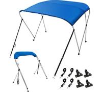 Toldo Bimini VEVOR de 3 arcos para embarcaciones, con un ancho de instalación de 1370-1520 mm, fabricado en poliéster 900D con estructura de aleación de aluminio. Impermeable y con protección solar, i