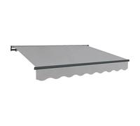 Toldo de brazos extensibles Dark Easy Lite (Gris piedra, Ancho: 4 m, Caída: 2,5 m)