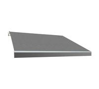 Toldo de brazos extensibles Original Kit Acrílico (Gris, Ancho: 4 m, Caída: 2,5 m)