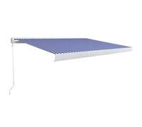 Toldo De Carrete Manual Azul Y Blanco 400x300 Cm Vidaxl