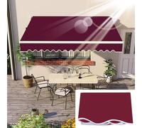 Toldo de jardín Lona de toldo, Manual Electric Garden Patio Fabric Outdoor Sunshade Canopy Awning Cover Anti-Sun Shade Shelter Gazebo for Yard, Porch, Balcony(3x2.5m)