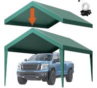 Toldo de reemplazo para cobertizo de coche, de 3 x 6 metros, ideal para cubrir garajes. Lona para techo de toldo, resistente a los rayos UV e impermeable. Protector para coche de alta resistencia, con