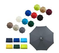 Toldo de Repuesto para Sombrilla Lona de Repuesto para Sombrilla 2.0m 2.30m 2.5m 2.7m 3.0m 3.5m, Parasol de Poliéster para Jardín, Patio, Piscina(Gray,2.70m/6 Arms)