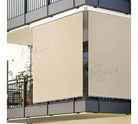 Toldo de sombreo casa Oficina con Kit Ganchos Anillas Tejido Resistente antidesgarros para Exterior Porche balcón Puerta Ventana jardín cenador Lavable Color Beige 145 x 290 cm (8)