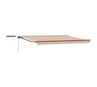 Toldo eléctrico retráctil, color azul, naranja, antracita, 4 x 3 m | Aluminio, poliéster, rodillo de acero inoxidable, control remoto, semi-cassette, jardín, terraza, exterior