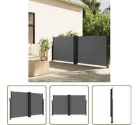 Toldo enrollable "Living Store", color antracita, extensible, 140 x 1000 cm