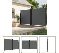 Toldo enrollable "Living Store", color antracita, extensible, dimensiones 200 x 1000 cm