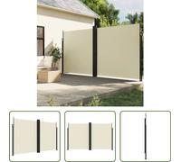 Toldo enrollable "Living Store" para fachada, color crema, dimensiones 200 x 1000 cm