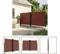 Toldo enrollable "Living Store" para fachada, color marrón, dimensiones 180x600 cm