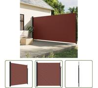 Toldo enrollable "Living Store" para fachada, color marrón, dimensiones 200x600 cm