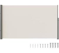 Toldo lateral retráctil, 183 cm x 300 cm. Pantalla de privacidad para exteriores, tela de poliéster impermeable de 180 g, retráctil, para patios. Divisor de ambientes resistente a los rayos UV (factor