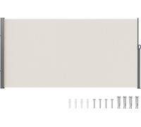 Toldo lateral retráctil, 183 cm x 351 cm. Panel de privacidad para exteriores, tela de poliéster impermeable de 180 g, retráctil para patios. Protector solar UV 30+, divisor de ambientes resistente al