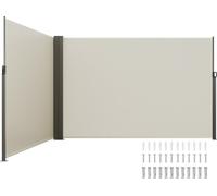 Toldo lateral retráctil, 201 cm x 600 cm. Panel de privacidad para exteriores, tela de poliéster impermeable de 180 g, retráctil, para patios. Protector solar UV 30+, divisor de ambientes resistente a