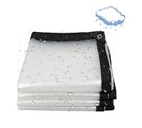 Toldo Lona Alquitranada Tela Exterior Protector 2×8m/6.5×26ft, Lona Plástico PE Transparente Resistente A Lluvia, para Balcón o Ventana, Aislamiento Frente Al Frío para Flores
