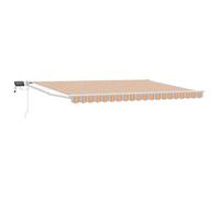 Toldo Manual Retráctil Con Leds Azul, Naranja, Blanco 5 X 3 M Vidaxl