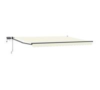 Toldo Manual Retráctil Con Leds Crema Y Antracita 4 X 3 M Vidaxl