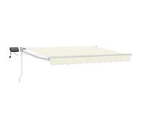 Toldo Manual Retráctil Con Leds Crema Y Blanco 3,5 X 2 M Vidaxl