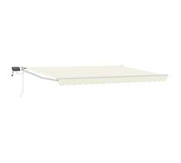 Toldo Manual Retráctil Con Leds Crema Y Blanco 4,5 X 3 M Vidaxl