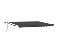 Toldo Manual Retráctil Con Leds Gris Antracita 4 X 2 M Vidaxl
