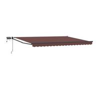Toldo Manual Retráctil Con Leds Marrón Y Antracita 4 X 3 M Vidaxl