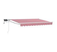 Toldo Manual Retráctil Con Leds Rojo Y 3 X 2,5 M Vidaxl