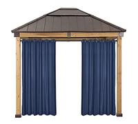 Toldo opaco resistente al viento de 84 pulgadas, lona azul marino con ojales de acero inoxidable, 1 panel, perfecto para porche y pérgola, 84 x 120 pulgadas
