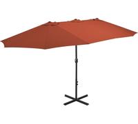 Toldo para jardín "The Living Store" con mástil de aluminio, dimensiones 460x270 cm, color terracota