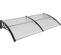 Toldo para puerta principal, 200 x 100 cm. Cubierta: lámina UF50+ de policarbonato. Película protectora solar. Toldo para puerta principal. Placa de policarbonato + soporte de ABS + conectores de alum