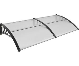 Toldo para puerta principal, 200 x 100 cm. Cubierta: lámina UF50+ de policarbonato. Película protectora solar. Toldo para puerta principal. Placa de policarbonato + soporte de ABS + conectores de alum
