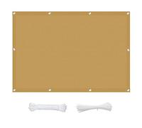 Toldo parasol de color caqui de alta calidad, 2,2 x 7,5 m, 95% de protección UV, toldo transpirable para patio, jardín, patio trasero, vida al aire libre, incluye cuerda gratis para una fácil