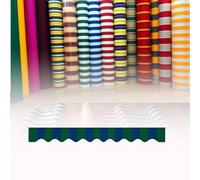 Toldo Pesado Delantero Caída Valance Borde Ondulado Poliéster Cubierta Toldo Impermeable Banda Valance para Patio Exterior Sombra 200-700 cm(Green-Blue,360cm)
