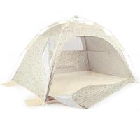 Toldo pop-up para playa Strandmuschel XXL – Montaje rápido con protección UV 80+ – Protección solar para bebés, niños y familias – Tienda de campaña automática para 3-4 personas – Diseño de flores vin