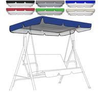 Toldo Recambio Balancin Jardin 2 Plazas y 3 Plazas Techo de Repuesto,Universal Techo Solar para balancín Toldo Fundas,Impermeable,Techo de Repuesto para Columpio Ex(Size:195 * 125 * 15cm,Color:Azul)
